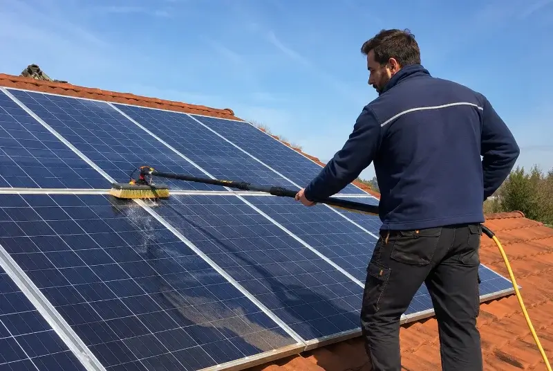 Nettoyage et entretien de panneaux solaires à Lescheroux